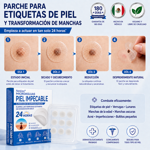 👩‍⚕️🎉𝑻𝒊𝒆𝒏𝒅𝒂 𝑶𝒇𝒊𝒄𝒊𝒂𝒍 | 𝑵𝐞𝒌𝐢𝐬𝐬® 🌿 𝑀𝑖𝑐𝑟𝑜𝑎𝑔𝑢𝑗𝑎𝑠 𝑃𝑖𝑒𝑙 𝐼𝑚𝑝𝑒𝑐𝑎𝑏𝑙𝑒 𝐸𝑙𝑖𝑚𝑖𝑛𝑎𝑐𝑖ó𝑛 𝐷𝑒 𝑉𝑒𝑟𝑟𝑢𝑔𝑎𝑠 𝑃𝑎𝑟𝑐ℎ𝑒 (𝑃𝑎𝑟𝑎 𝑎𝑐𝑟𝑜𝑐𝑜𝑟𝑑𝑜𝑛𝑒𝑠, 𝑝𝑒𝑞𝑢𝑒ñ𝑎𝑠 𝑖𝑚𝑝𝑒𝑟𝑓𝑒𝑐𝑐𝑖𝑜𝑛𝑒𝑠 𝑐𝑢𝑡á𝑛𝑒𝑎𝑠, 𝑣𝑒𝑟𝑟𝑢𝑔𝑎𝑠, 𝑙𝑢𝑛𝑎𝑟𝑒𝑠, 𝑚𝑎𝑛𝑐ℎ𝑎𝑠 𝑑𝑒 𝑙𝑎 𝑒𝑑𝑎𝑑 𝑦 𝑝𝑟𝑜𝑏𝑙𝑒𝑚𝑎𝑠 𝑑𝑒 𝑝𝑖𝑔𝑚𝑒𝑛𝑡𝑎𝑐𝑖ó𝑛.)