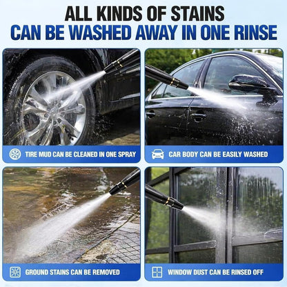 🔥2026 Upgrade Heavy Duty High Pressure Hose Nozzle, Adjustable Booster Home High Pressure Car Wash Water Gun with Booster Nozzle